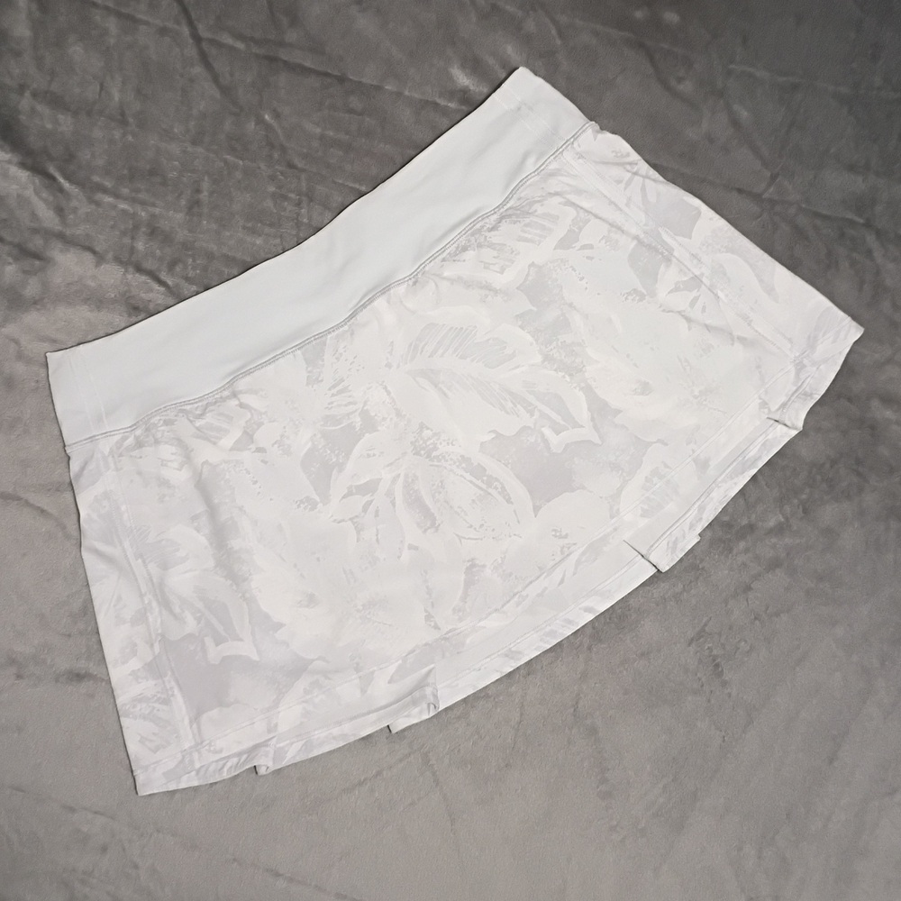 Lululemon Pace Rival Alpine White Mini Tropical Shadow Starlight Running Skirt